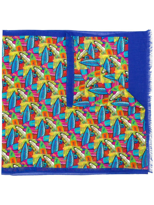 surf board print scarf